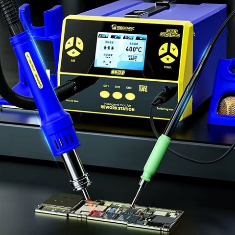 Паяльна станція термоповітряна Mechanic 861DS, компресорна Прев'ю 1