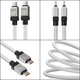 USB кабель Baseus Coolplay Series, 2xUSB тип-C, 100 см, 100 Вт, білий, силіконовий, #CAKW000202 Прев'ю 1