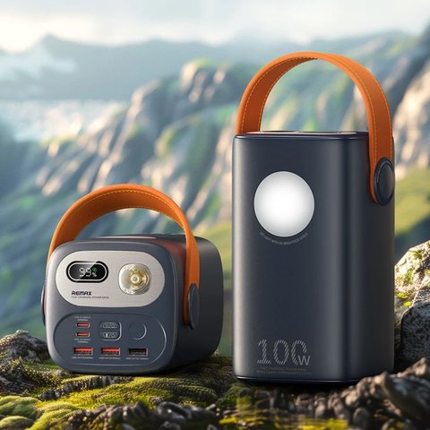 Power bank Remax RPP-100, 60000 мАг, 100 Вт, синій, Quick Charge, Power Delivery (PD), #6954851208211 Прев'ю 1