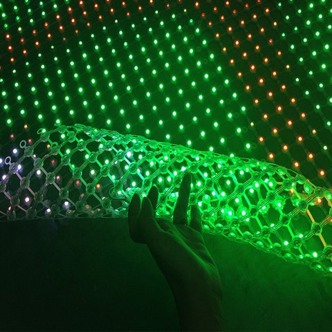 Светодиодная сетка для медиафасада Р50 (IP67, RGB SMD5050, 1000×1000 мм) Превью 1