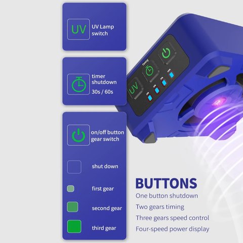 UV Lamp Mechanic CUV-3, (with timer, with fan, with battery) Preview 5