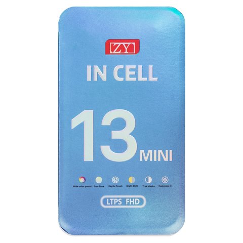 LCD compatible with iPhone 13 mini, (black, without IC, with frame, AAA, (TFT), ZY, LTPS FHD) Preview 1