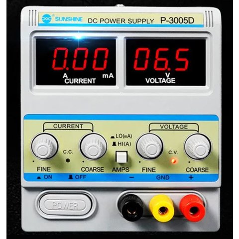 Fuente de alimentación (potencia) Sunshine P-3005D, un canal, transformador, hasta 30 V, hasta 5 A, indicadores de diodos de luz Vista previa  2