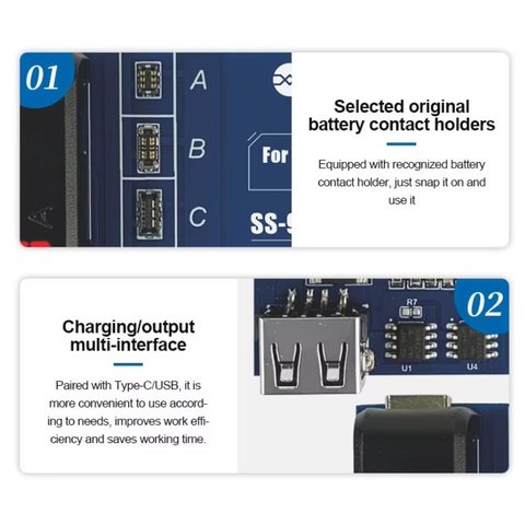 Cable para activar batería Sunshine SS-904B, circuito de activación de batería, Tecno, Itel, infinix Vista previa  5