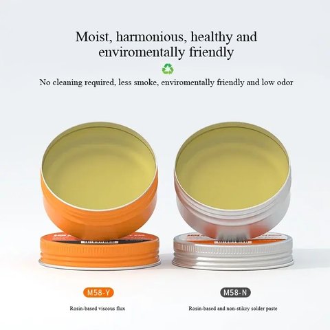 Fundente en pasta Amaoe M58-N, sin estaño, a base de resina balanca de alta pureza, 50 g Vista previa  1