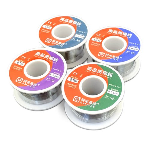 Estaño Amaoe 6337-O, Sn 63% , Pb 37%, 0,4 mm, 50 g Vista previa  2