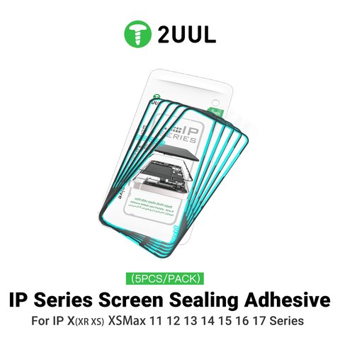 Etiqueta de pantalla 2UUL SA11P puede usarse con Apple iPhone 11 Pro, iPhone X, iPhone XS, 5 uds., adhesive Vista previa  1